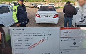 В Намангане задержали автомобиль с неоплаченными штрафами на 100 млн сумов