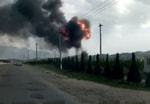 На одной из заправок Самарканда загорелся грузовик, есть пострадавший (видео)