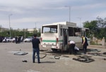В Ургенче Lada столкнулась с автобусом Isuzu, погибли два пассажира — видео (18+)