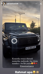 Муниса Ризаева похвасталась «блатным» номером своей новой машины — фото