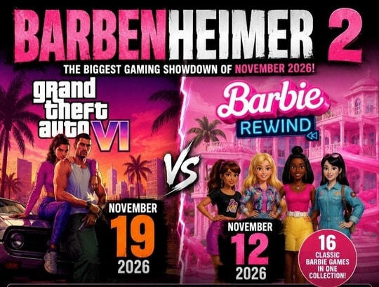 GTA 6 против Barbie Rewind: в игровой индустрии появился свой «Барбигеймер»