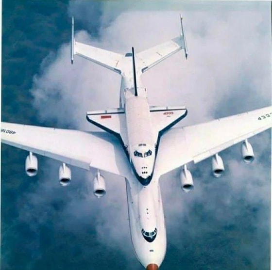 "Buran"ning "Mriya"ga amalga oshirilgan birinchi eksporti. SSSR, 1989-yil
