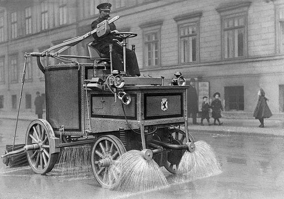 Berlindagi elektr ko'cha supurgilar. 1907-yil