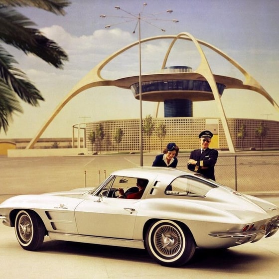 Chevrolet Corvette Split Window avtomobili. Los-Anjeles, 1963-yil