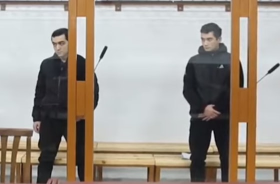 Мирмаксуд Махкамов и&nbsp;Джамалиддин&nbsp;Орифбоев.Кадр из видео