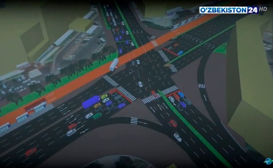 На фото будущий перекресток/Кадр из видео