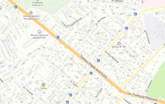 На фото улица Темура Малика / Яндекс Карты
