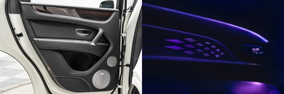 Слева — задняя дверь стандартной «Бентайги», справа — новый тизерФото: Autoreview