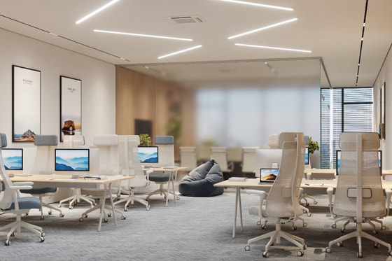 Офисное помещение с ремонтом.