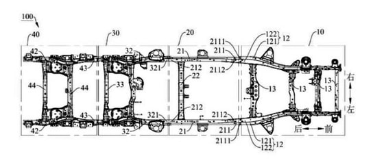 Патентное изображение шасси Great Wall Shanhai PoerФото: Китайские автомобили