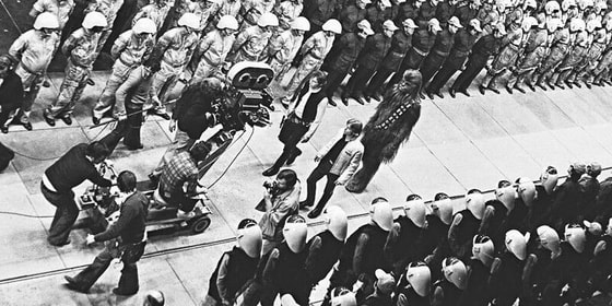 "Yulduzli urushlar sahnasi" film olish jarayonlari. 1977-yil