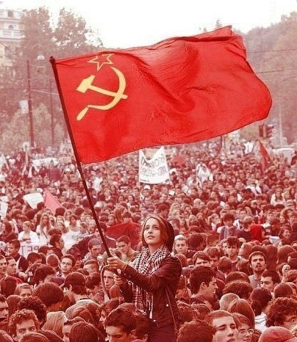 1991-yil SSSRni saqlab qolish uchun uyushtirilgan miting vaqtida olingan surat