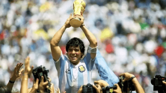 1986-yilgi yilda o'tkazilgan Jahon Chempionatida Argentina terma jamoasi sardori sifatida g'olib bo'lgan Maradona