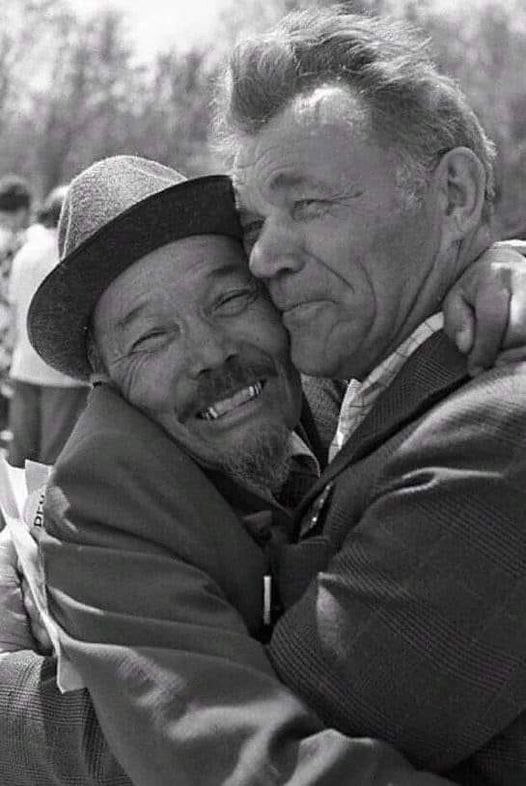 Stalingraddagi askarlar bilan tashkillashtirilgan uchrashuv. Mamayev Kurgan. 1984-yil