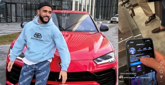 На фото: Гусейн Гасанов на фоне разыгрываемого личного авто / скриншот, подтверждающий победу узбекистанца.&nbsp;