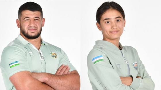 На фото&nbsp;Мухсин Хисомиддинов и&nbsp;Хилола Ортикбоева / НОК