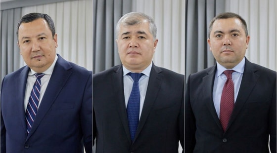 На фото Азим Назаров, Акмал Касымов и Бунёд Охунов / Минсельхоз