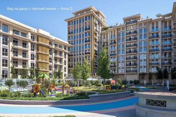 Фото с видом во двор на вторую и первую линию. Блок D.