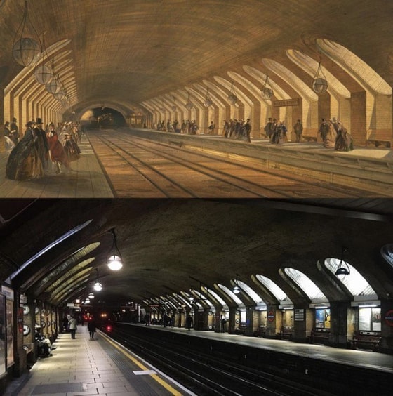 Beyker-strit, dunyodagi eng qadimgi metro stansiyasi. London. 1863-yil