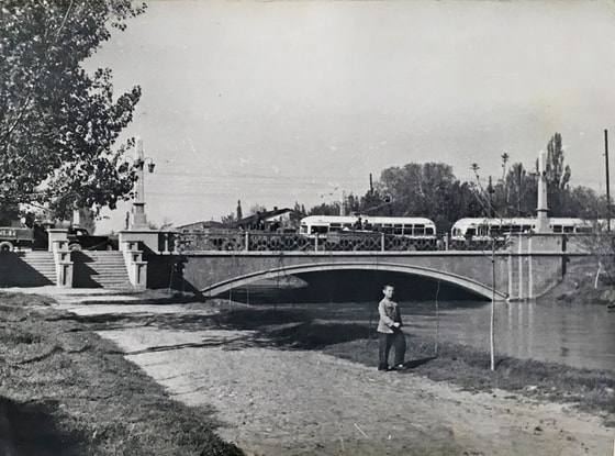 Toshkentda joylashgan Navoiy ko'chasi. O'rdadagi "Anhor" kanali orqali o'tadigan mashhur ko'prik. 1948-1950-yillar