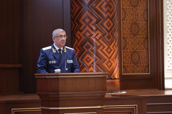 На фото генпрокурор Узбекистана&nbsp;Нигматилла Юлдашев / Пресс-служба Сената