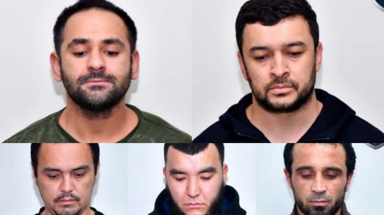 На фото Алибек Файзиев, Олимжон Амонов, Азлархон Мухамеджанов, Суннатулла Холмуродов и Умиджон Уринов / ГУВД Ташкента