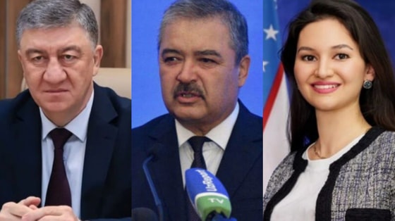 На фото Пулат Бобожонов, Абдусалом Азизов и Нозимахон Давлетова / Открытые источники