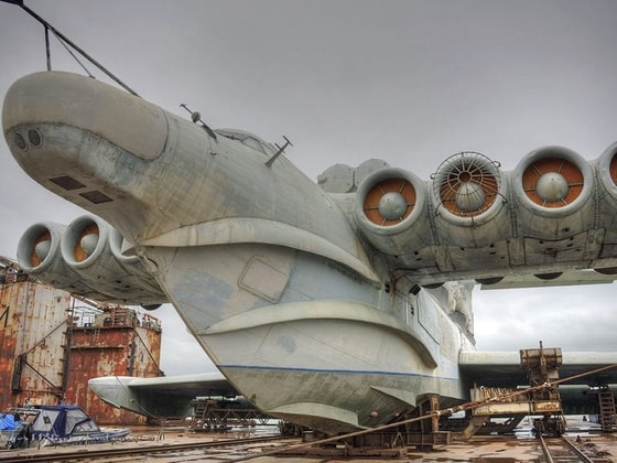 Raketa ekranoplan loyohasi 903 "Lun" uzunligi 74 metr. SSSR, 1986-yil