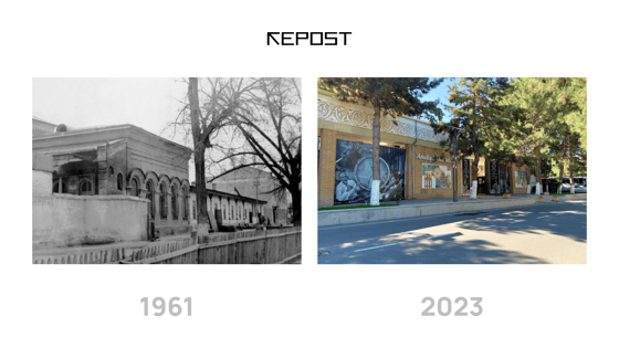 Ташкент, Дом Полоцова и Музей прикладного искусства тогда и сейчас, изображение: Repost.uz