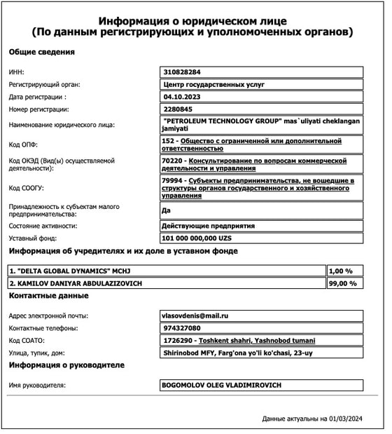 Фото:&nbsp;Единый государственный регистр предприятий и&nbsp;организаций