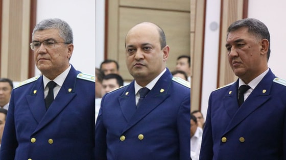 На фото&nbsp;Умирбек Мадрахимов,&nbsp;Маруфхон Ходжаев и Муродкосим Эшназаров / Генпрокуратура