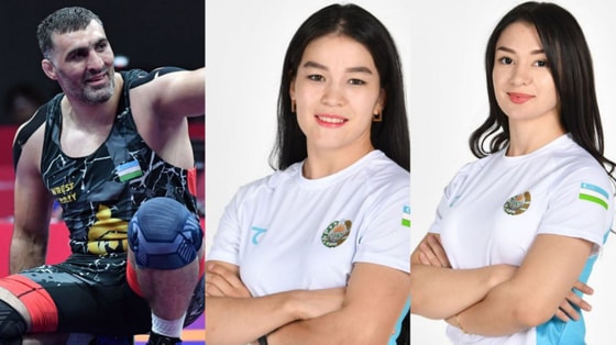 На фото&nbsp;Рустам Ассакалов,&nbsp;Актенге Кеунимджаева и&nbsp;Лайло Собирова / НОК