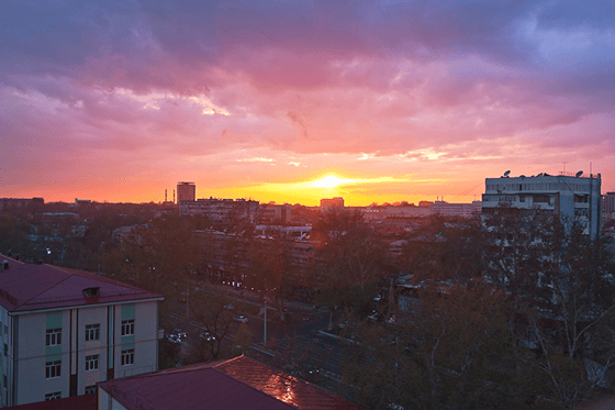 Вид на столицу из окон Modera Towers.