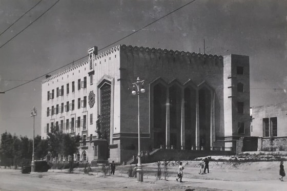 Toshkent shahrida joylashgan "Sredazshaxtstroy" tresti boshqarmasining binosi. 1950-yil