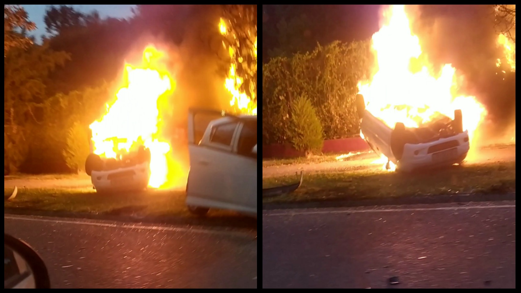 ГУВД раскрыли подробности ДТП со сгоревшей машиной возле Ботанического сада