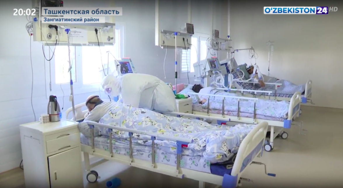 Узбекское ТВ показало репортаж с отличными условиями в Зангиатинской больнице