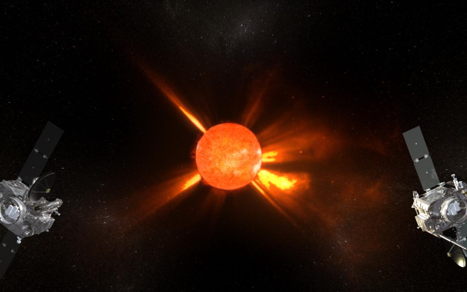 Космические аппараты Solar Orbiter и STEREO засняли мощное извержение плазмы на Солнце 