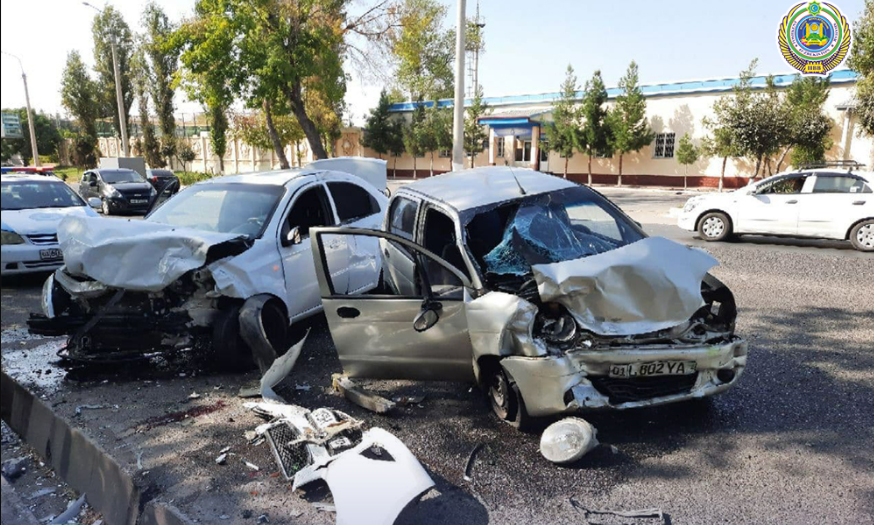 В Ташкенте очередная авария: столкнулись «Матиз» и «Нексия»