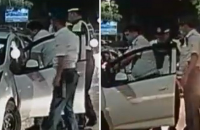 В Ташкенте у сотрудников ГАИ и водителя «Спарка» случилась потасовка – видео