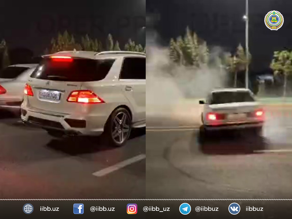 В Ташкенте «наказали» ночных трюкачей на BMW и Mercedes
