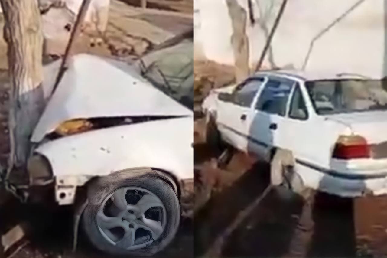 В Хорезмской области «Нексия» в попытках скрыться от ГАИ врезалась в дерево — видео