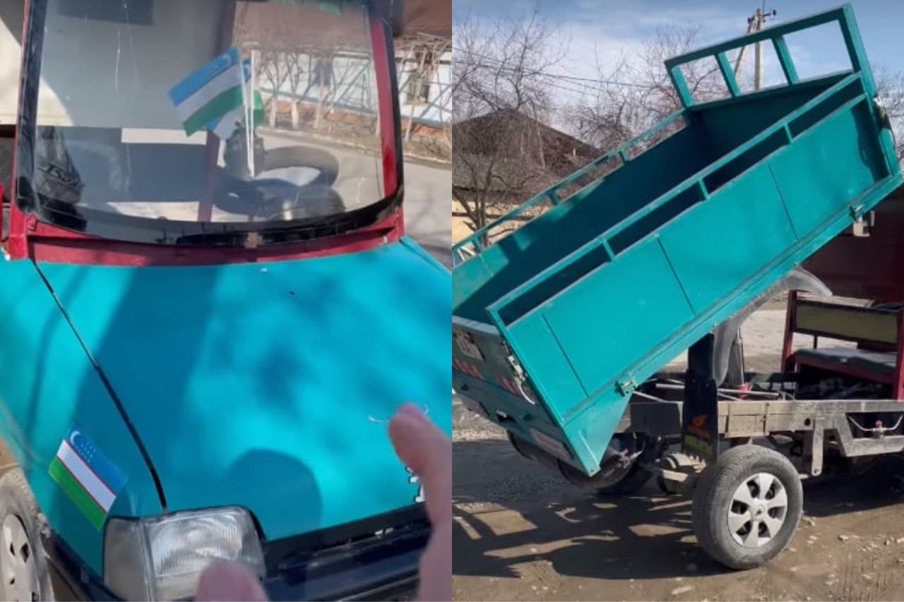 13-летний узбекистанец со своим отцом сделал из «Тико» грузовую машину