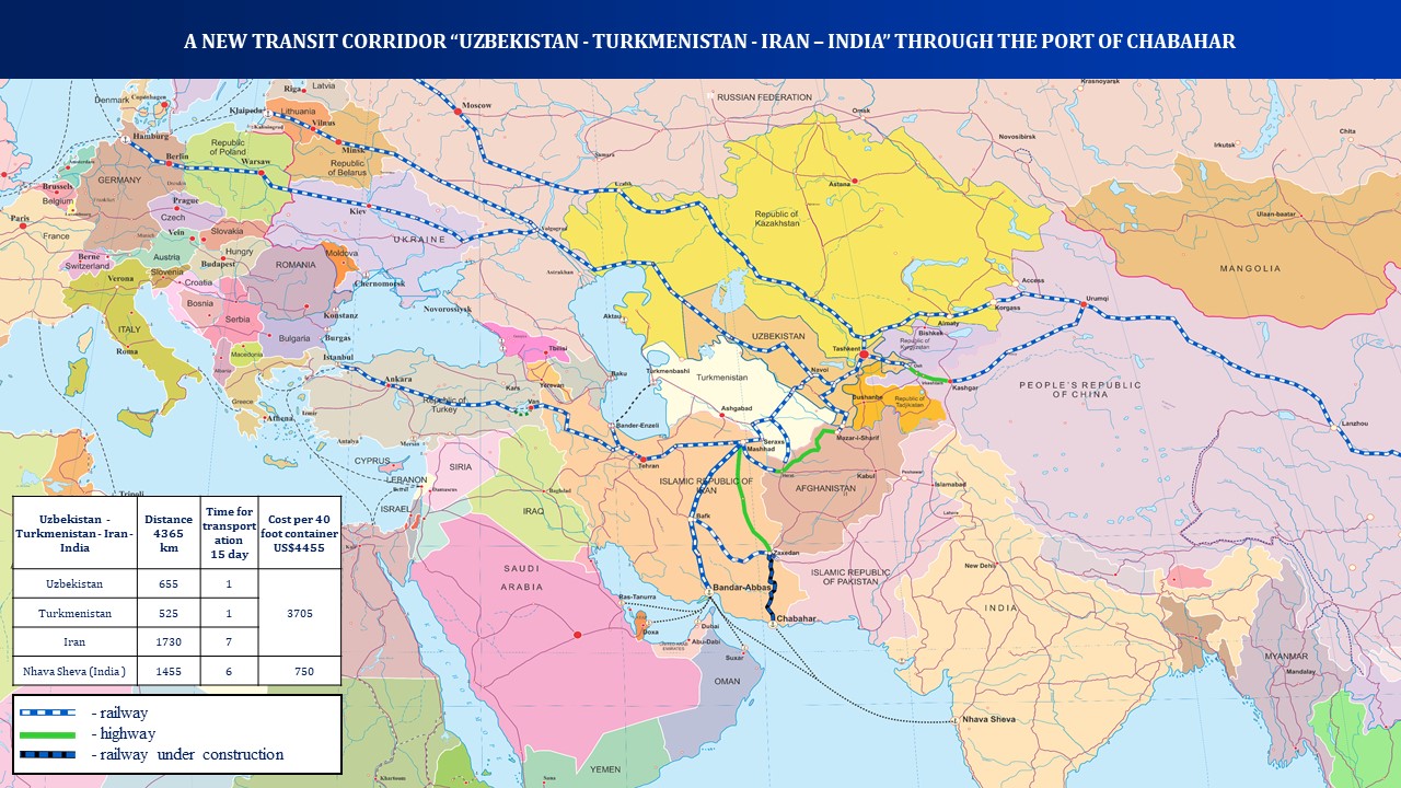 Узбекистан хочет запустить новый транспортный коридор в Индию