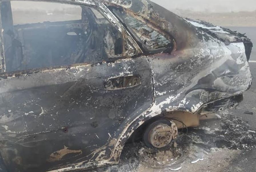 На юге Кыргызстана непонятно из-за чего взорвался автомобиль узбекистанца — фото