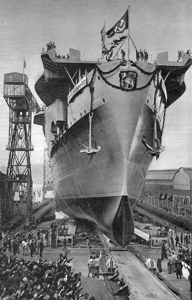 Nemis samolyot tashuvchisi Graf Zeppelinning uchirilishi, 1938-yil 8-dekabr<br>