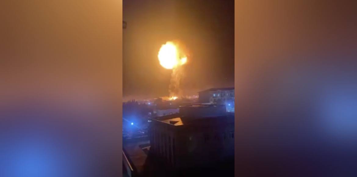 На газовой заправке в Самарканде произошел взрыв, есть пострадавший (видео)