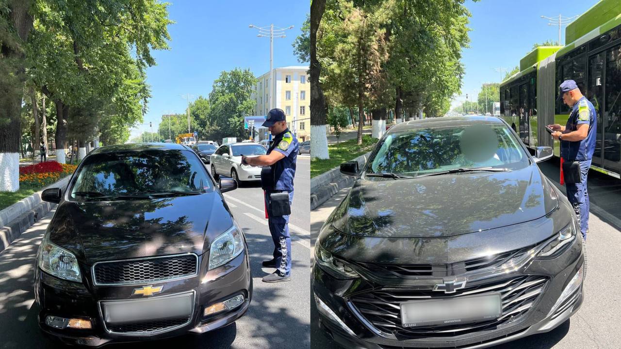 В Ташкенте идет рейд против парковки на автобусной полосе