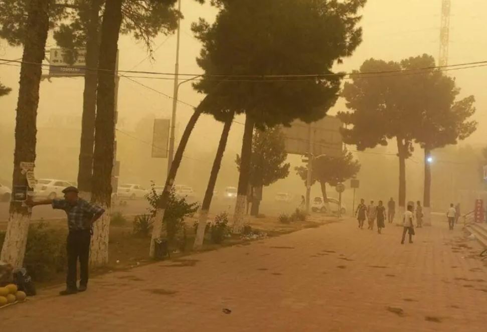 Жителей Термеза попросили не выходить на улицу из-за пыльной мглы 