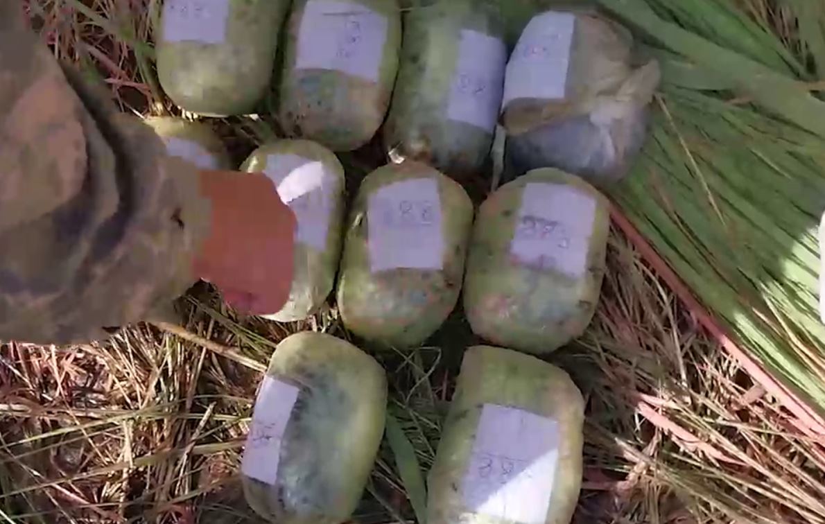 На берегу Амударьи обнаружили пакет с 10 кг опия (видео)