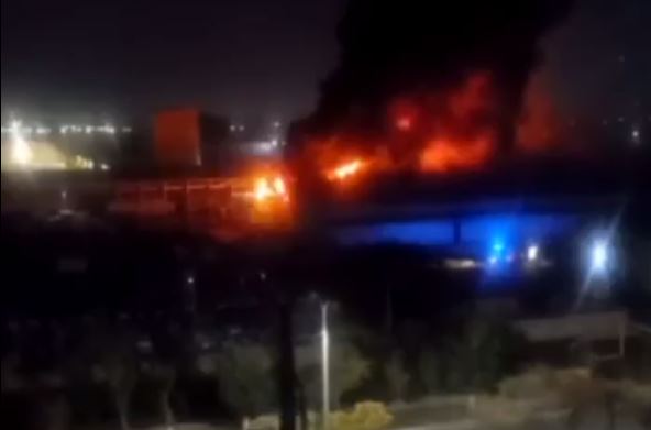 Появилось видео момента взрыва на складе в Сергели 